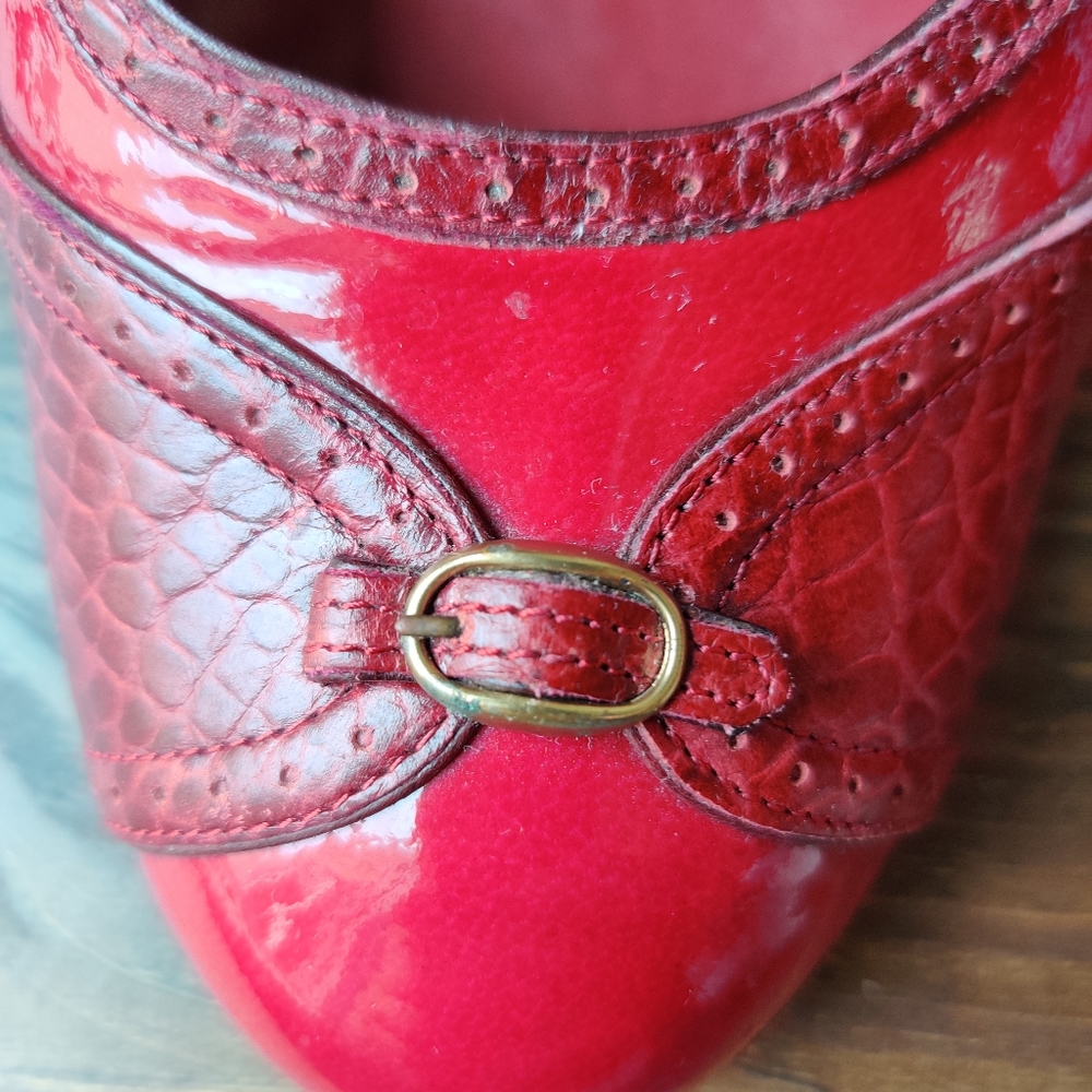 Marc Jacobs Red Patent Leather Pumps Heels 10 / 41.5 - Picture 13 of 15